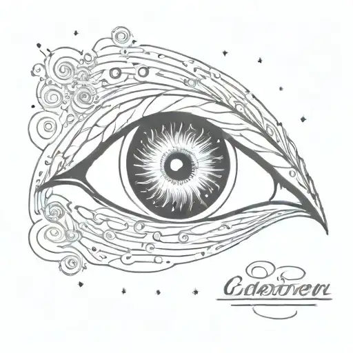 Spiral Galaxy With Eye Inside Symbolizing The Client's