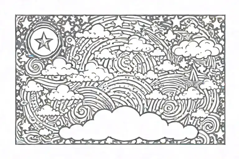 Celestial Star And Cloud Patterns Inspired