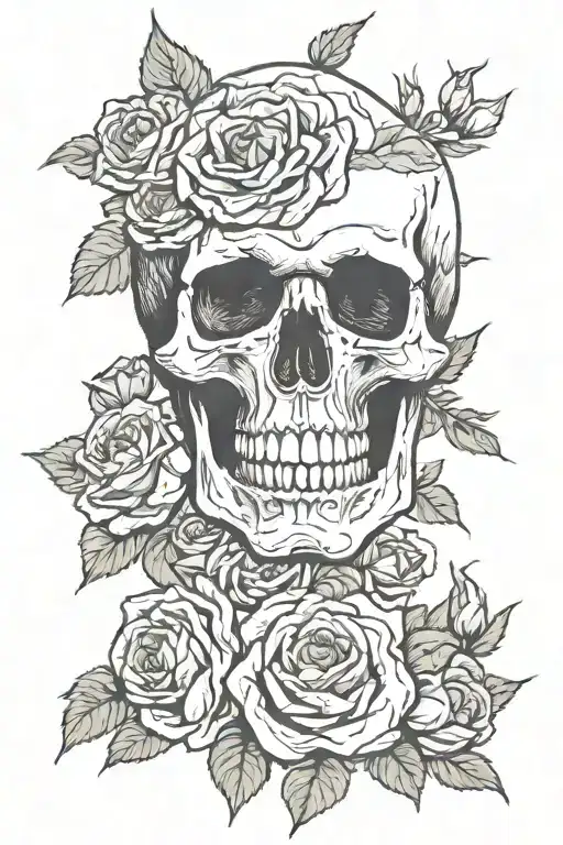 Skull And Roses