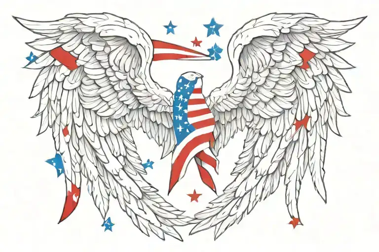 Patriotic Angel Wings