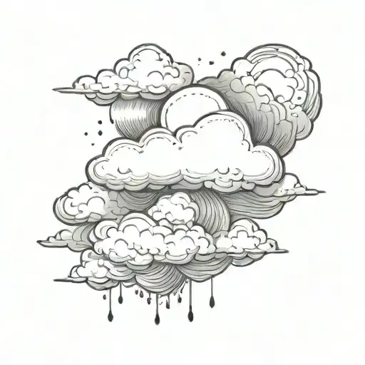 Cloud Tattoo Black And White