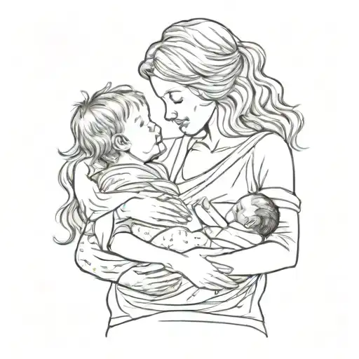 Breastfeeding Her Baby Boy