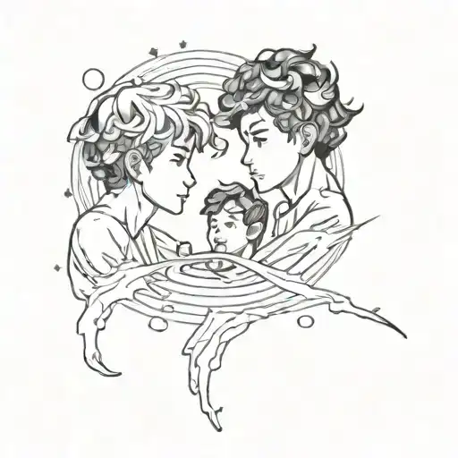 Suminagashi Tattoo Brothers On A Galaxy