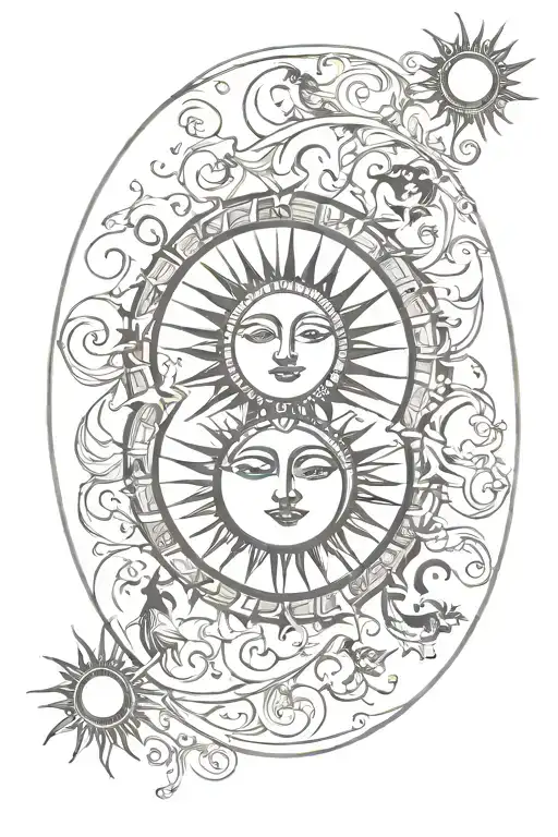 Moon And Sun People Eclipse