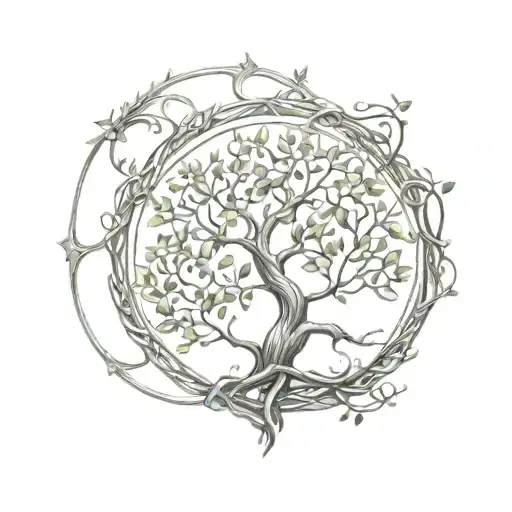 Female Tree Of Life Intertwined