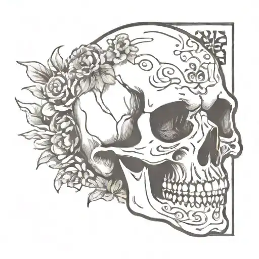 Simple Skull Japanese