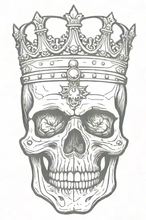 Skull Wearing A Crown