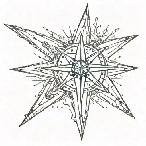 Nautical Star With Color