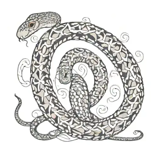 An Alfhabet That Forms A Snake
