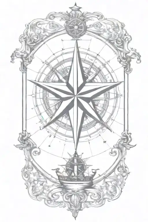 Nautical Star Map Outline