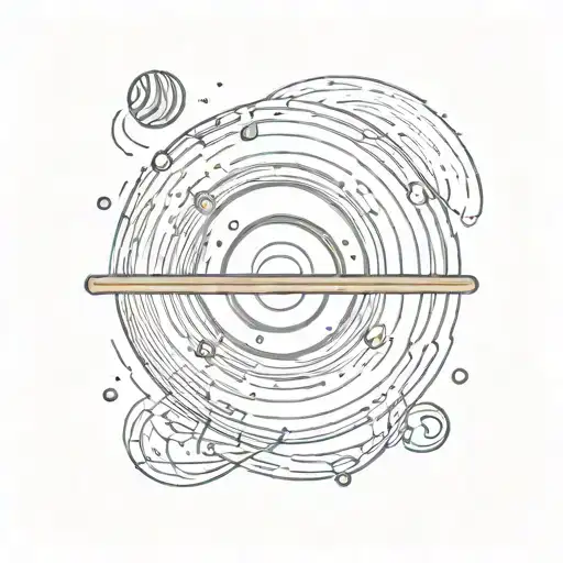 Minimalist Line Drawing Of A Jupiter Symbol