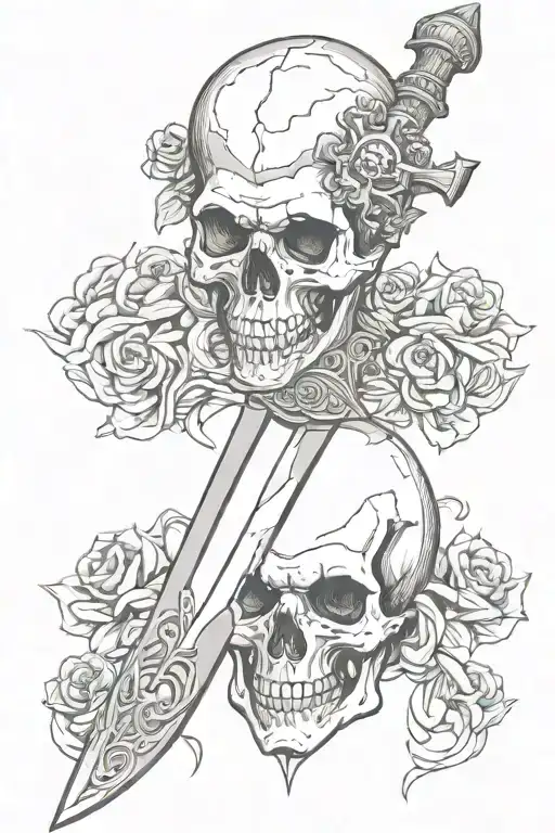 Dagger With Skull