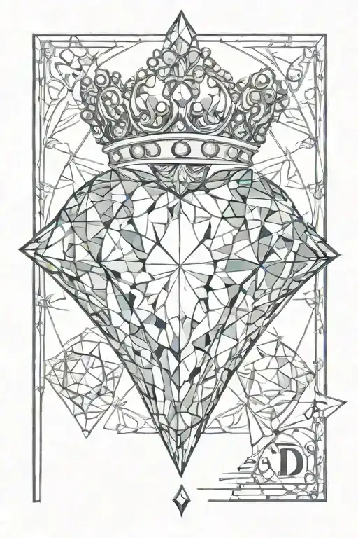 Diamond With Queen Crown