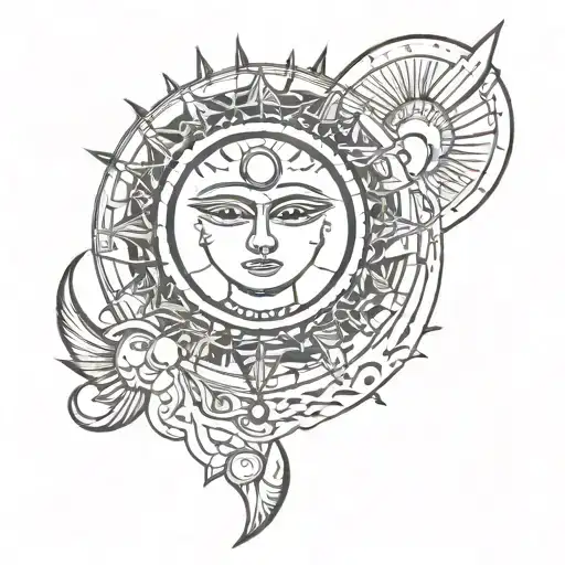 The Sun And Moon Egypt Style