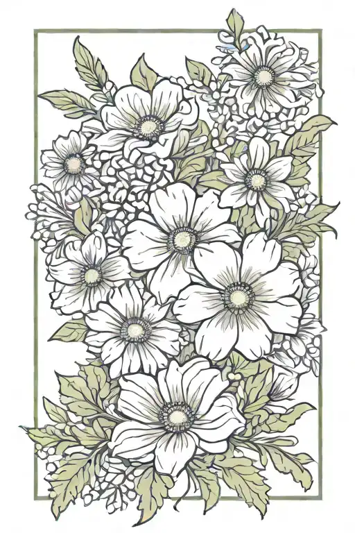 Family Birth Flower Bouquet