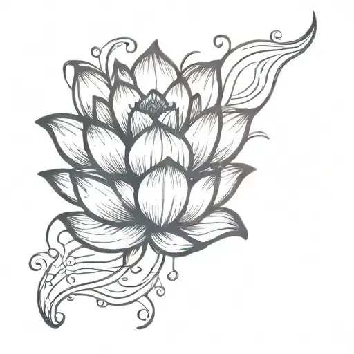 Lotus Tattoo On The Left Forearm