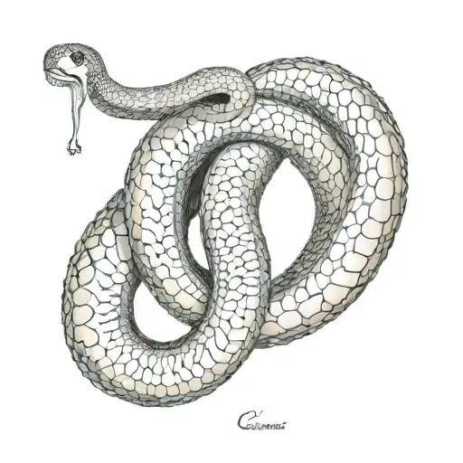 Snake In The Form Of A Sinusoid