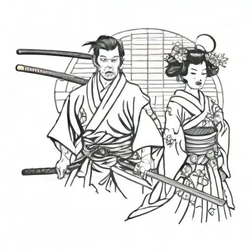 Samurai And Geisha