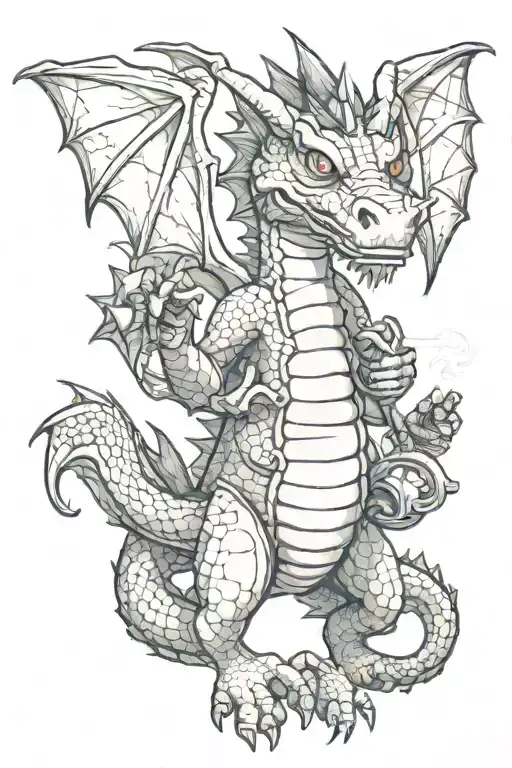 Dragon Holding A Vape