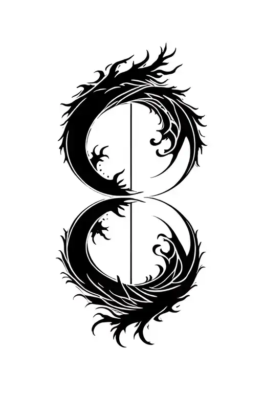 Wispy Dragon Phases Of The Moon Merging Together