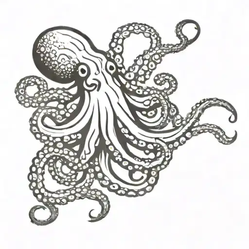 Octopus With Wooden Sign Of 1982