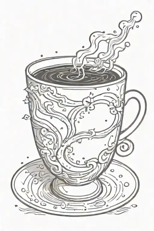 Coffee Cup With Steam That Turns Into A Galaxy