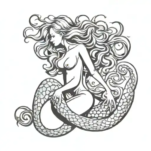 Mermaid And Octopus Holding