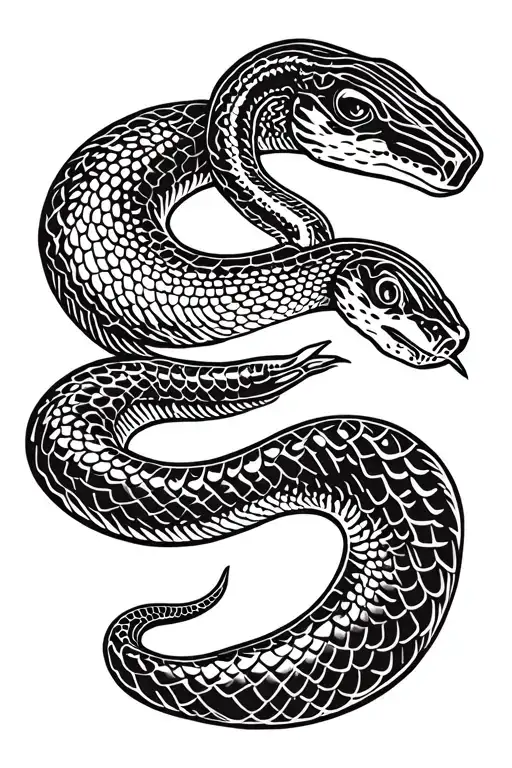 A Snake With Scales Shaped To Fit On The Body Of Aguitar