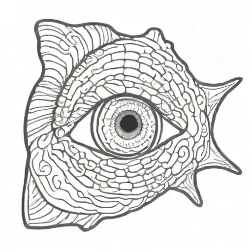 Fish Fail And Cat Eye In A Sea Shell