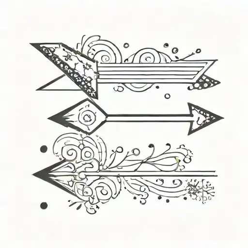 Simple Arrow With 2 Dots