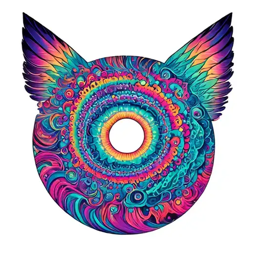 Circular Psychedelic Patterns On The Shoulder