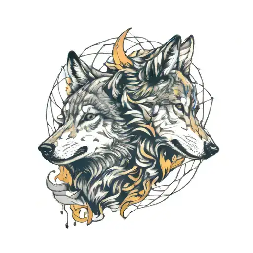 Two Wolves Inside My Mind Thinking Intelligence Power Discipline