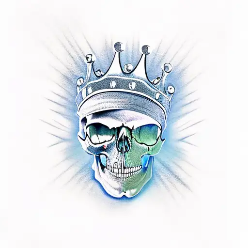 Scary Skull Wearing A Crown
