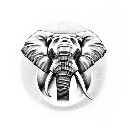 An Outline Of An Elephant Head With A Beach Scene Inside The Outline