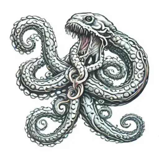 Kraken Attacking Each Other Sleeve
