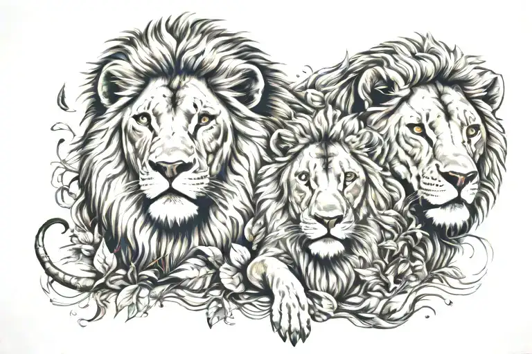 Lion And Africa And Leo