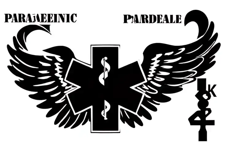 Gay Paramedic Symbol With Angel Wings