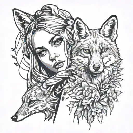 Girl And Fox