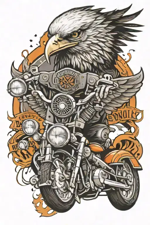Harley Davidson Eagle With Badge