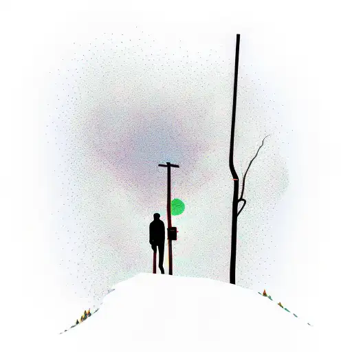 A Guy Walking Alone To The Sunset