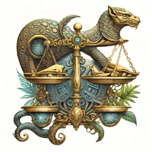 Libra Scale Metal Work Symbolic Egyptian