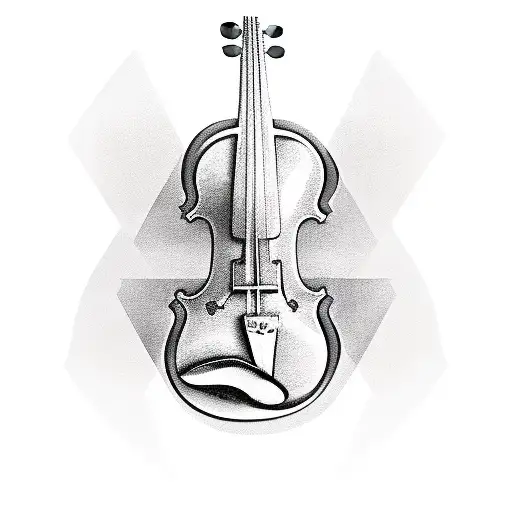Violin With Guitar With Guitar Bass With A Piano And A Treble Clef