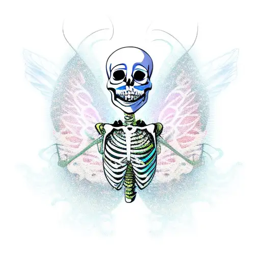 Dancing Skeleton With Fairy Wings