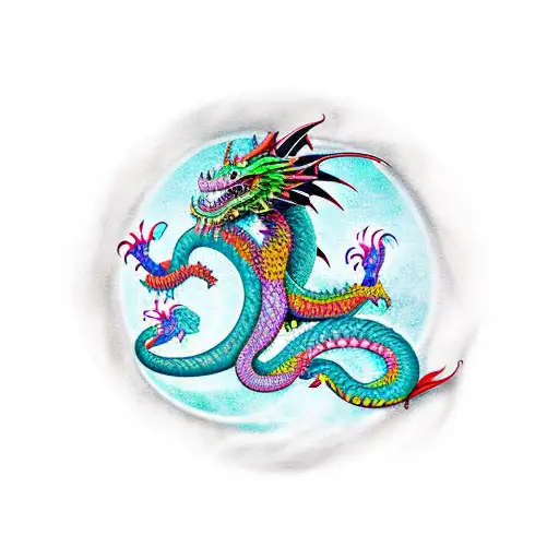 Dragon Wrapping Around Temple