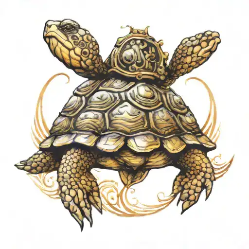 Badass Turtle Praying Hands