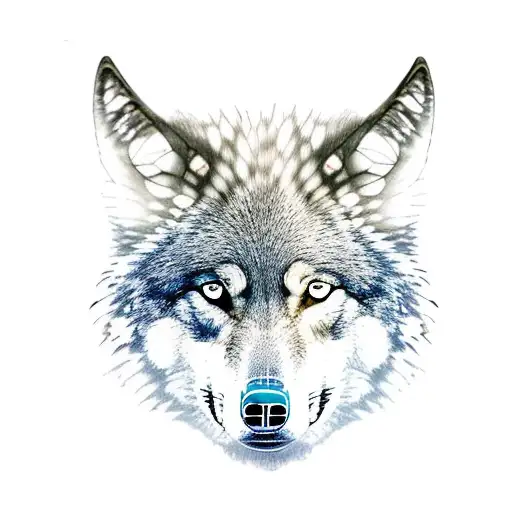 Wolf With Sakura Tree