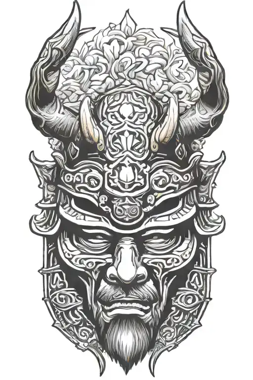 Samurai Helmet With Antlers