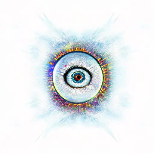 All Seeing Eye With A Galaxy