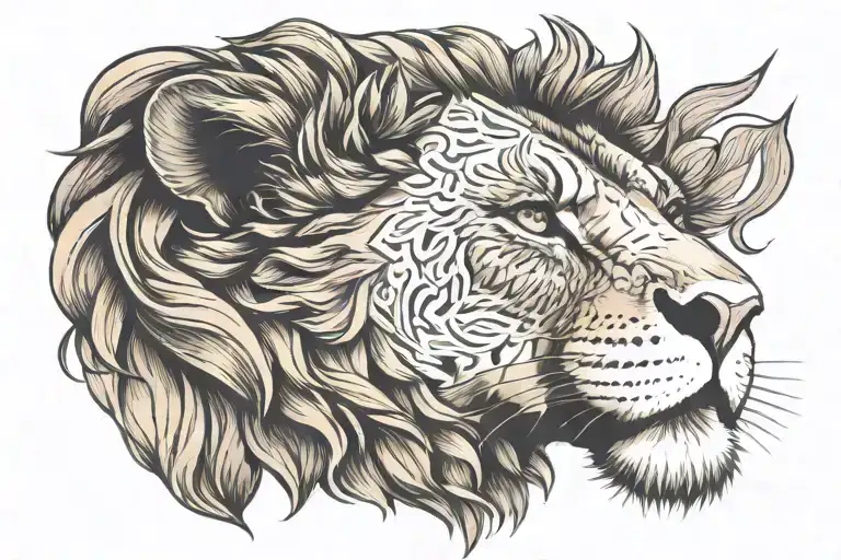 Small Lion Tattoo For Shoulder