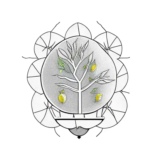 Lemon Tree With Green Colour